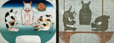 Gatos: Leão do Templo Chinês de Utagawa Kuniyoshi