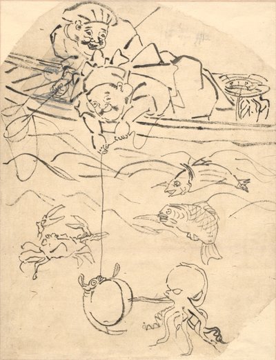 Daikoku e Ebisu, Dois dos Sete Deuses da Felicidade. de Utagawa Kuniyoshi