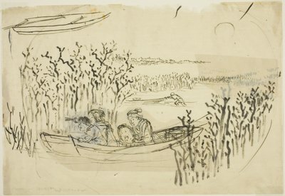 Coletando algas marinhas em Omori de Utagawa Kuniyoshi
