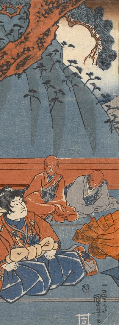 Hakoōmaru trifft Kudō Suketsune de Utagawa Kuniyoshi