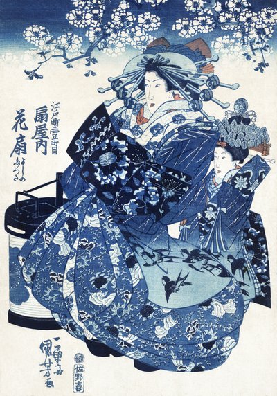 Mulher japonesa (1798-1861) de Utagawa Kuniyoshi