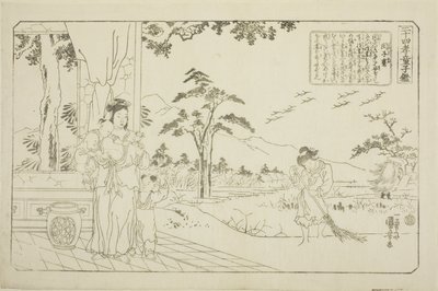 Min Ziqian (Binshiken), da série "Vinte e quatro Paragons of Filial Piety as a Mirror for Children (Nijushiko doji kagami)" de Utagawa Kuniyoshi