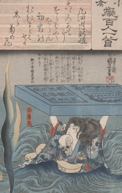 Imitação Ogura dos Cem Poetas de Utagawa Kuniyoshi