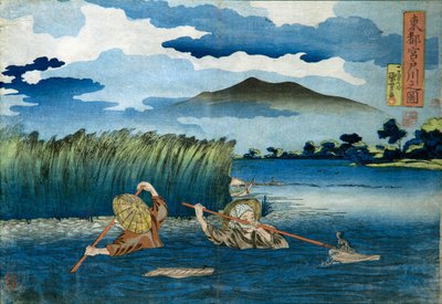 Foto do Rio Miyato de Utagawa Kuniyoshi