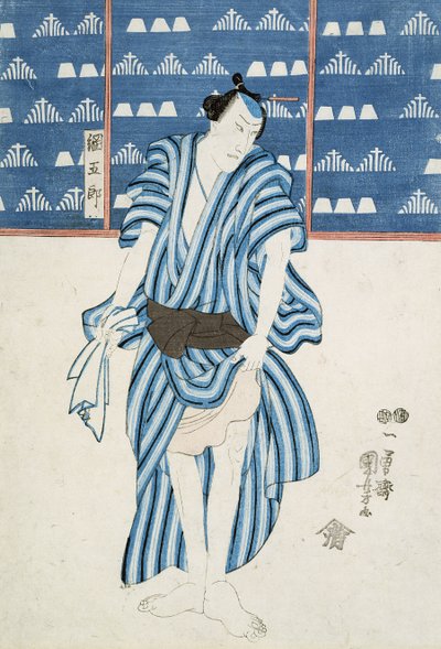 Retrato de Tunagore (impressão em bloco de madeira) de Utagawa Kuniyoshi