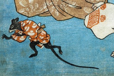 Provérbios Ilustrados por Cats (Tatoe zukushi no uchi), c.1852 de Utagawa Kuniyoshi
