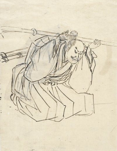 Esboço de Shinano Sakon Tomoyuki de Utagawa Kuniyoshi