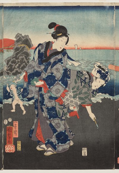 Nascer do sol na Baía de Futami de Utagawa Kuniyoshi