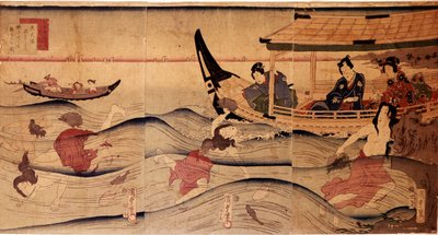 A Pesca de Abalone. Impressões de Utagawa Kuniyoshi (v.1797-1861) de Utagawa Kuniyoshi