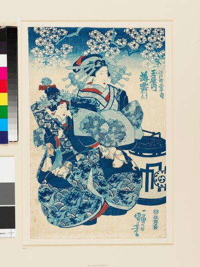 A cortesã Usugumo da casa de chá Tamaya de Utagawa Kuniyoshi