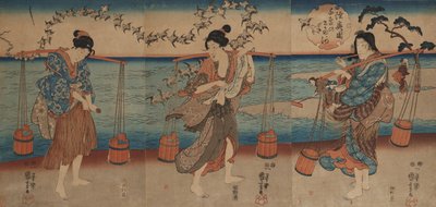 O rio Plover Crystal na província de Mutsu de Utagawa Kuniyoshi