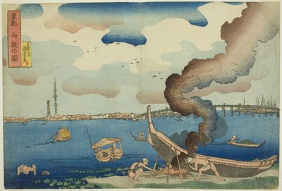 Vista de Mitsumata na Capital Oriental (Toto Mitsumata no zu), da série "Vistas da Capital Oriental (Toto no zu)" de Utagawa Kuniyoshi