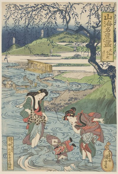Yamato, Nara: Sarasu, c.1833 (xilogravura, tinta e cor sobre papel) de Utagawa Kuniyoshi