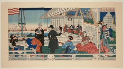 Ann American Mel Kanche Parte 1 Membro Yokohama de Utagawa Sadahide