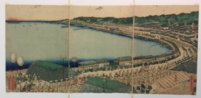 Procissões de Daimyo que passam ao longo do Tokaido de Utagawa Sadahide