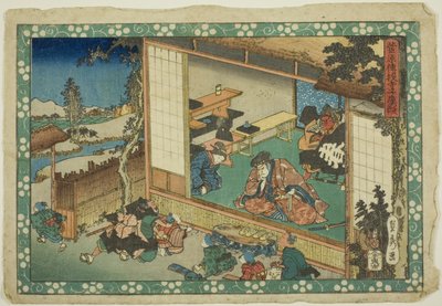 A cena da escola da aldeia (Terakoya), da série "Os segredos de Sugawara (Sugawara denju)" de Utagawa Sadahide