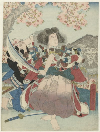 Nakamura Utaemon IV als Oniwakamaru in het toneelstuk 
