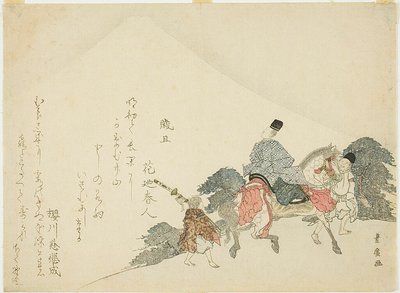 Olhar para o Monte Fuji a cavalo de Utagawa Toyohiro
