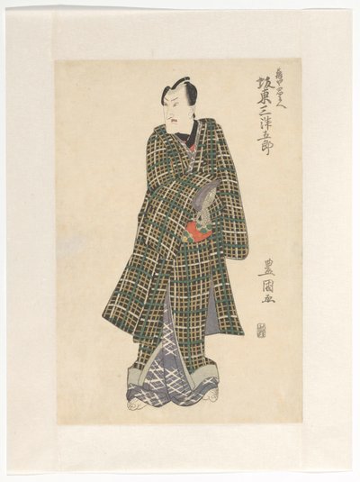 Kameya Chûbei em quimono axadrezado de Utagawa Toyokuni (I)