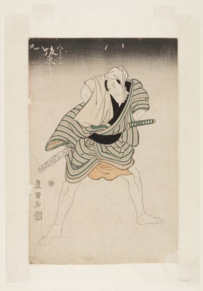 Ator Bando Mitsugoro III (impressão em bloco de madeira colorida) de Utagawa Toyokuni