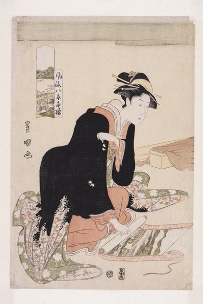 Barcos de Retorno (impressão a cores em bloco de madeira) de Utagawa Toyokuni
