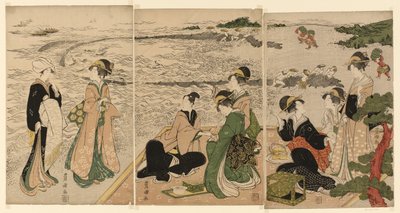 Um passeio à beira-mar de Utagawa Toyokuni I