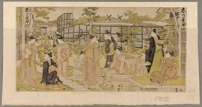 casa de chá do cacho de Utagawa Toyokuni I