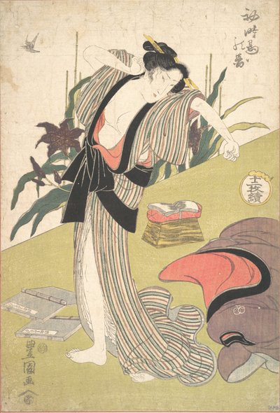 A Primeira Visita do Cuco. de Utagawa Toyokuni I