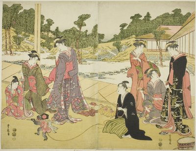 O Jovem Macaco Showman (Wakashu sarumawashi) de Utagawa Toyokuni I