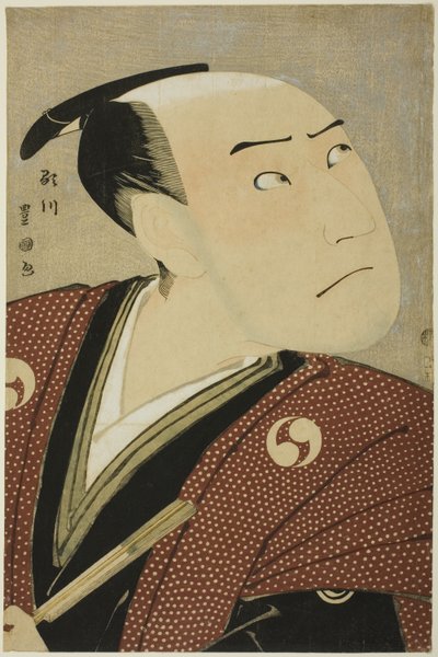 O ator Sawamura Sojuro III como Oboshi Yuranosuke na peça "Edo no Hana Ako no Shiogama", apresentada no Teatro Kiri no quarto mês de 1796 de Utagawa Toyokuni I