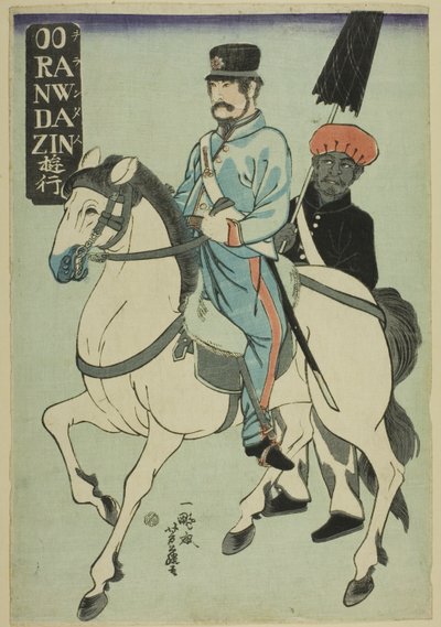 Holandês passeando (Orandajin yuko) de Utagawa Yoshifuji