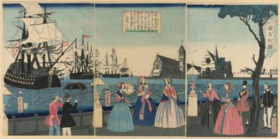 Yen gan d (país britânico) de Utagawa Yoshitora