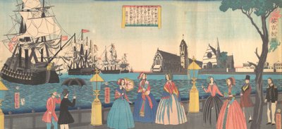 Yen gwang d Inglaterra, 2º portão th, 1865. de Utagawa Yoshitora