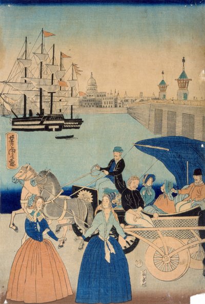 Imagens de Londres, Inglaterra de Utagawa Yoshitora
