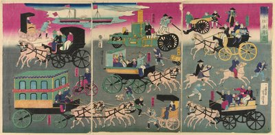 Tokyo Orai Car Zukushi de Utagawa Yoshitora