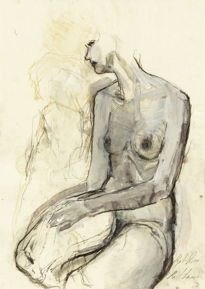 Nu feminino contemplativo de Ute Rathmann