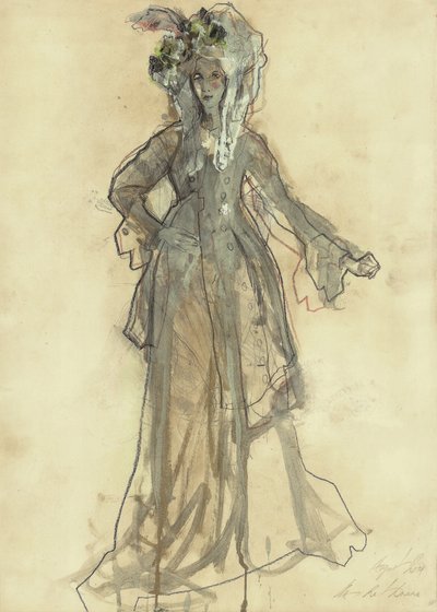 Esboço de um traje elegante de Ute Rathmann