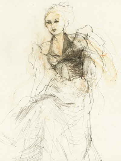 Esboço de moda elegante de Ute Rathmann