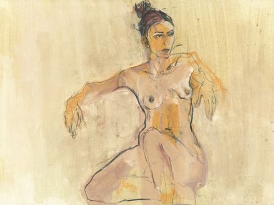 Esboço elegante de um nu de Ute Rathmann