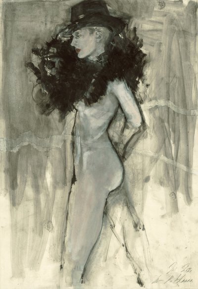 Perfil elegante com chapéu de Ute Rathmann