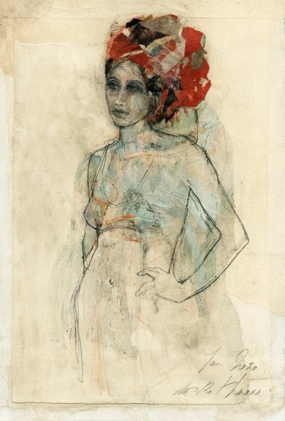 Mulher com um turbante elegante de Ute Rathmann