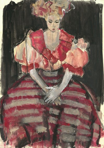 Mulher elegante de vermelho de Ute Rathmann
