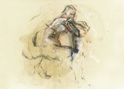 Esboço de uma figura pensativa de Ute Rathmann