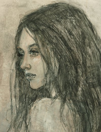 Perfil de uma mulher pensativa de Ute Rathmann