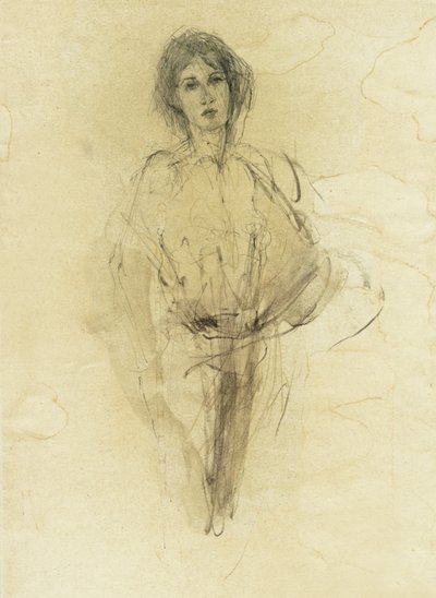 Esboço de uma mulher pensativa de Ute Rathmann