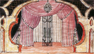 Cenografia para Cosi Fan Tutte de Wolfgang Amadeus Mozart de Vaclav Gottlieb