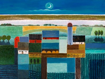 Quinta à noite, 2022 (óleo sobre tela) de Vadym Vaskovsky