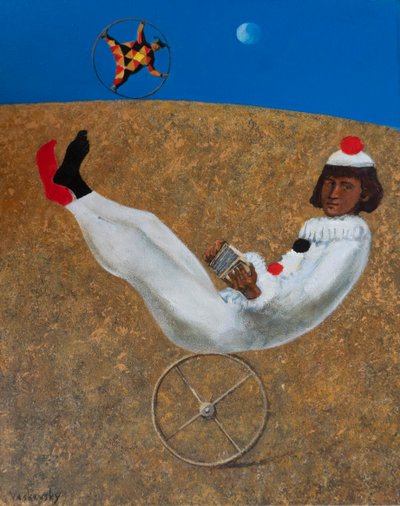 Dois acrobatas, 2022 (acrílico sobre tela) de Vadym Vaskovsky