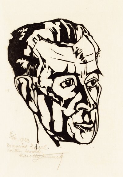 Retrato do compositor Maurice Ravel 1875-1937, 1923. de Valentijn Edgar Van Uytvanck