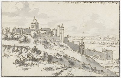 Vista do Valkhof e Belvedere em Nijmegen de Valentijn Klotz (possibly)